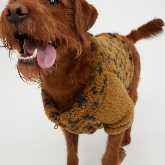 Offleash by Aerie Sherpa Dog Coat - Brown Animal Print - Picture 7 of 7